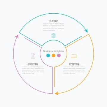 Thin line infographic element Stock Illustration