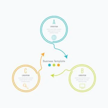 Thin line infographic element Stock Illustration