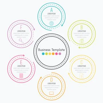 Thin line infographic element Stock Illustration