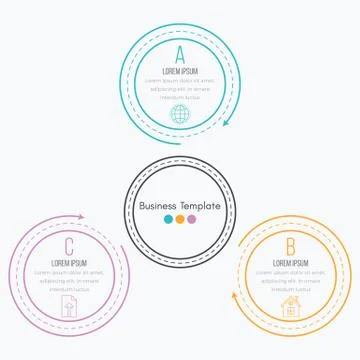 Thin line infographic element Stock Illustration