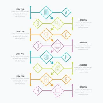 Thin line infographic element Stock Illustration