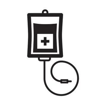 Thin line infusion icon 스톡 일러스트