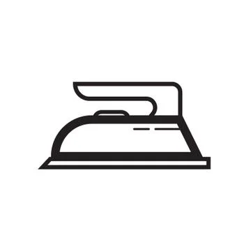 Thin line ironing icon Stock Illustration