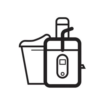 Thin line juicer icon Illustrazione stock