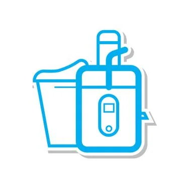 Thin line juicer icon Stock Illustration
