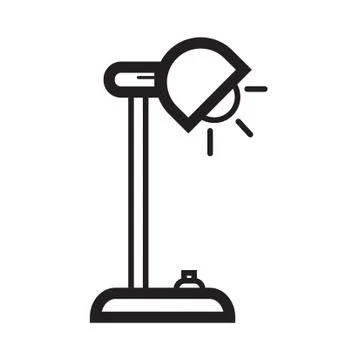 Thin line lamp icon Illustrazione stock