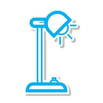 Thin line lamp icon Stock Illustration