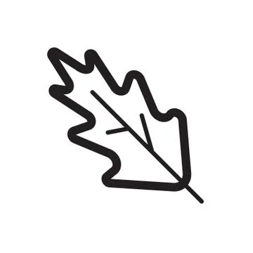 Thin line leaf icon Stock Illustration