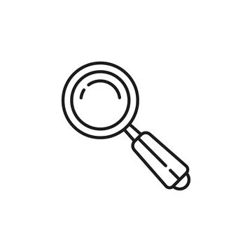 Thin line magnify like search icon Stock Illustration