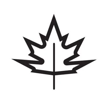 Thin line maple leaf icon Illustrazione stock