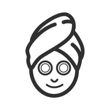 Thin line masker icon Stock Illustration