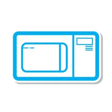 Thin line microwave icon Stock Illustration