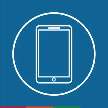 Thin Line Mobile Phone Icon Illustration design Stock Illustration