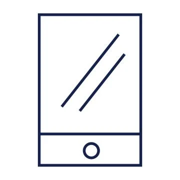 Thin Line Mobile Phone Icon Stock Illustration