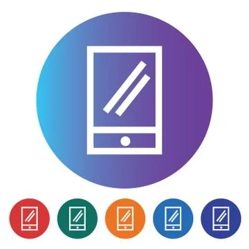 Thin Line Mobile Phone Icon Stock Illustration