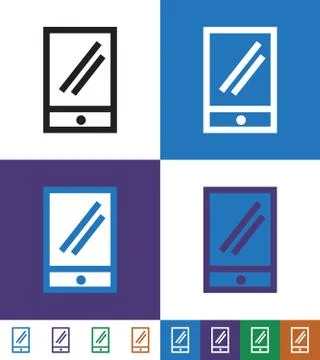 Thin Line Mobile Phone Icon Stock Illustration