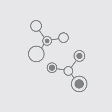 Thin line molecule vector universal icon .. Stock Illustration