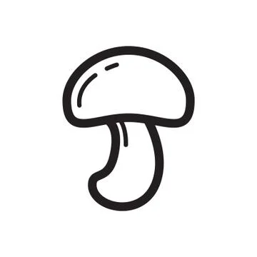 Thin line mushroom icon Stock Illustration
