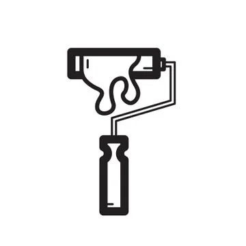 Thin line paint brush icon Stock-Illustration