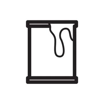 Thin line paint icon Stock Illustration