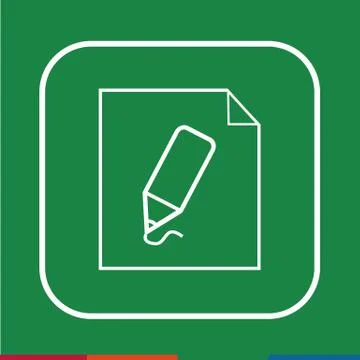 Thin line pencil document icon Illustration design Illustrazione stock