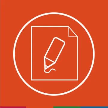 Thin line pencil document icon Illustration design Illustrazione stock
