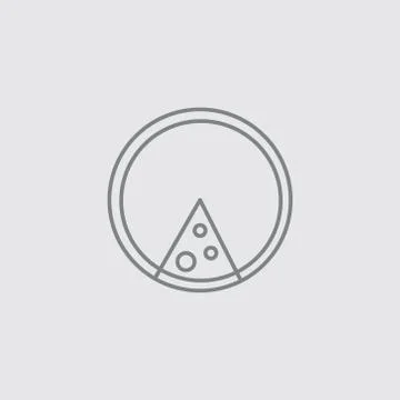 Thin line pizza vector universal icon .. Stock Illustration