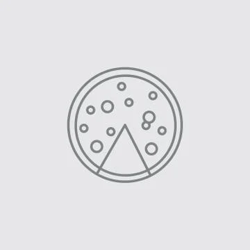 Thin line pizza vector universal icon .. Stock Illustration