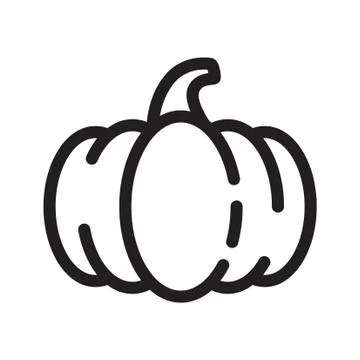 Thin line pumpkin icon Stock Illustration