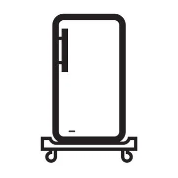 Thin line refrigerator icon Stock Illustration