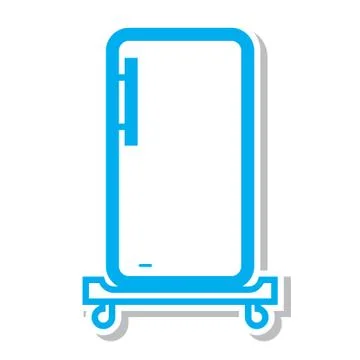 Thin line refrigerator icon Illustrazione stock