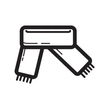 Thin line scarf icon Stock Illustration