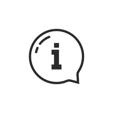 Thin line simple black information icon Stock Illustration
