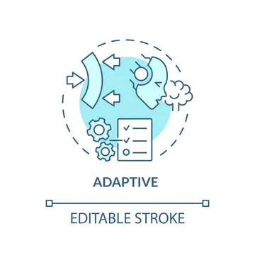 Thin line simple blue adaptive icon concept Stock Illustration