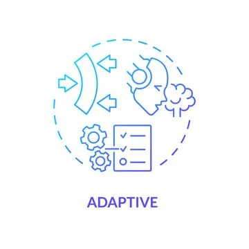 Thin line simple gradient adaptive icon concept Stock Illustration