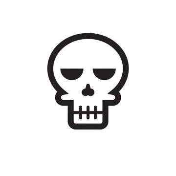 Thin line skull icon Stock Illustration