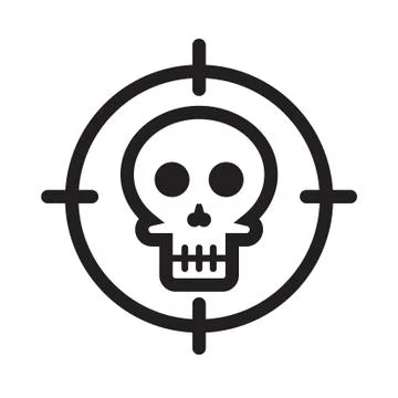 Thin line skull icon Stock-Illustration