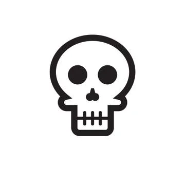 Thin line skull icon Stock Illustration