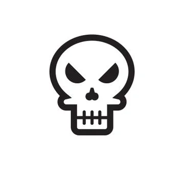 Thin line skull icon Stock Illustration