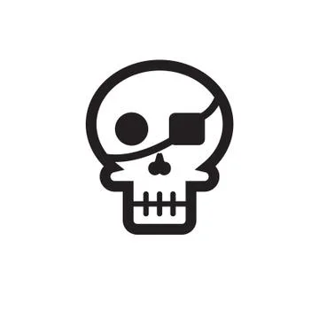 Thin line skull icon Stock Illustration