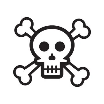 Thin line skull icon Stock Illustration