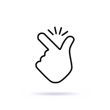 Thin line snap finger like easy logo Stockillustratie