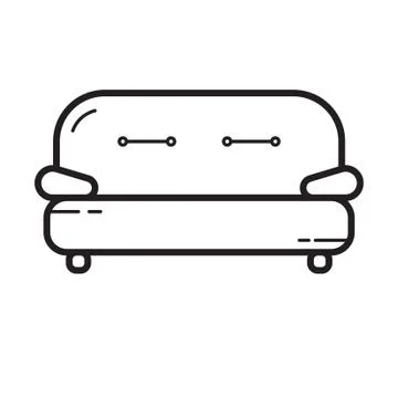 Thin line sofa icon Stock-Illustration