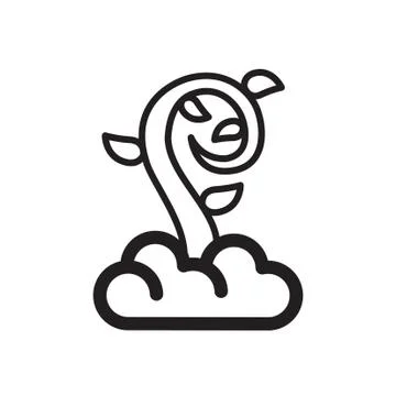 Thin line sprout icon Stock Illustration