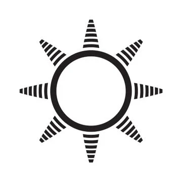 Thin line sun icon Illustrazione stock