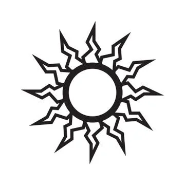 Thin line sun icon 스톡 일러스트