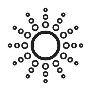 Thin line sun icon Stock Illustration