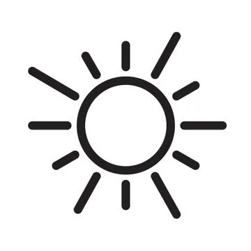 Thin line sun icon Illustrazione stock