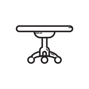 Thin line table icon Stock Illustration