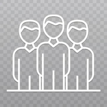 Thin line Team leader icon. Conference icon on transparent background. Stock Illustration